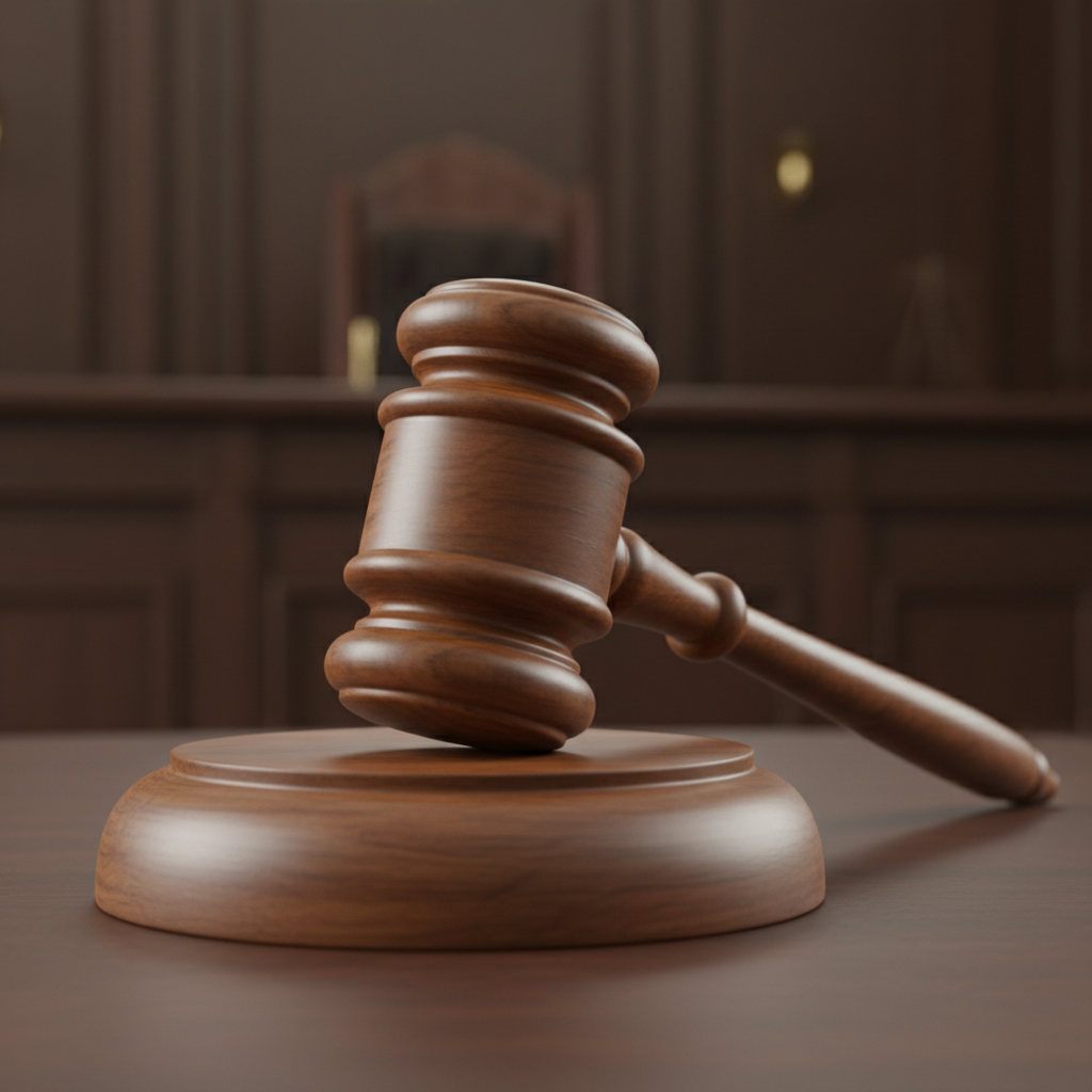 imagen de un martillo de juzgado o de juez, sin logos ni marcas